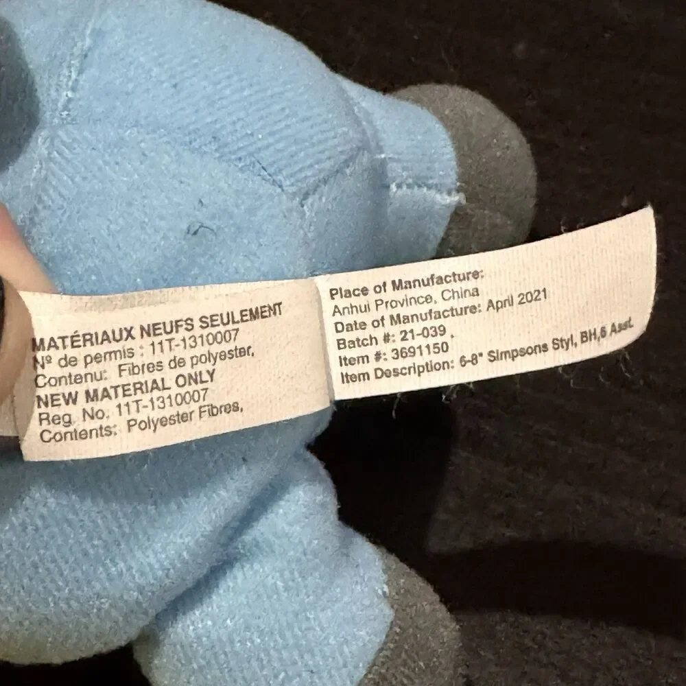 The Simpsons Homer Simpson Plush 8”Licensed Toy Factory Stuffed Doll